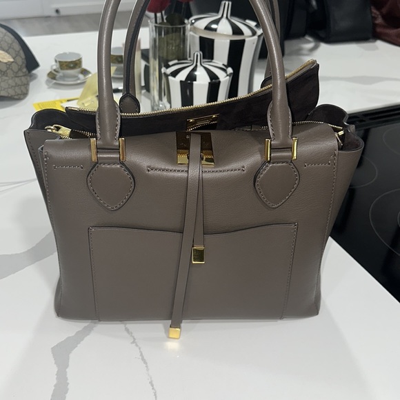 Michael Kors Collection Large Miranda Tote with Strap in Elephant $1495 - Picture 2 of 5